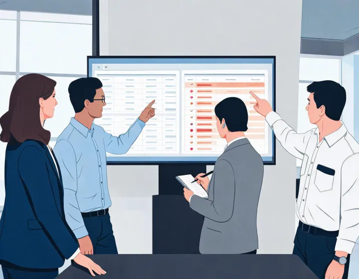 Cross-functional review of a prospecting evidence log