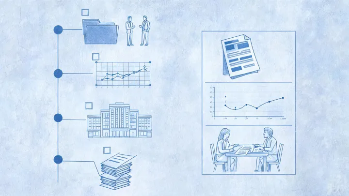 Company research editorial illustration